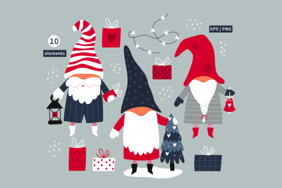 Christmas Gnomes Vector: Festive Illustrations for Brands