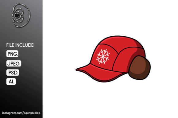 Christmas Hat Cartoon Illustration for Blog Graphics