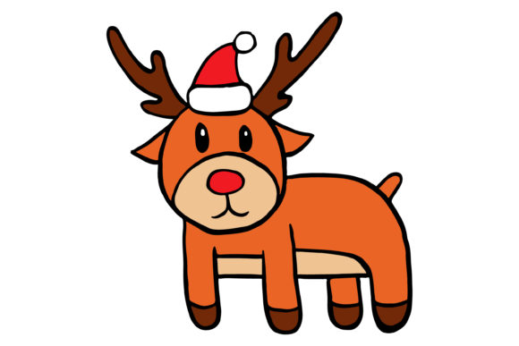 Christmas Reindeer Cartoon Sticker: Illustrations Review