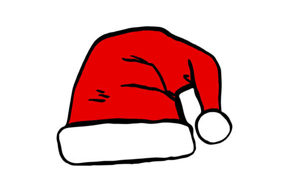 Christmas Santa Hat Cartoon Sticker: Illustrations for Sellers
