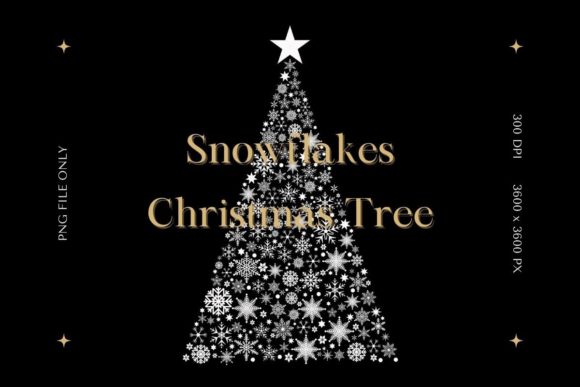 Christmas Tree Snowflakes Clipart: Festive Illustrations