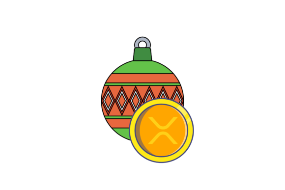 Cryptocurrency XRP Christmas: Festive Illustrations
