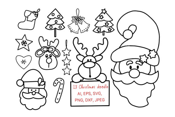 Doodle Clipart Christmas SVG & Illustrations Review