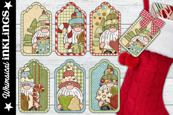 Gnorman's Sweet Christmas Tags: Festive Illustrations