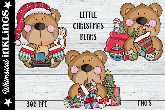 Little Christmas Bears: Festive Illustrations for Sellers