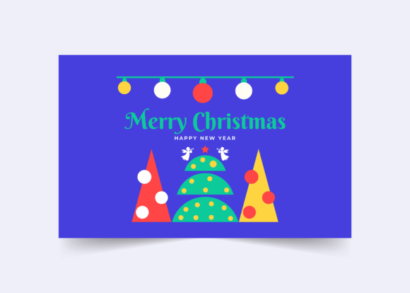 Merry Christmas Illustration Greeting: Premium Holiday Illustrations