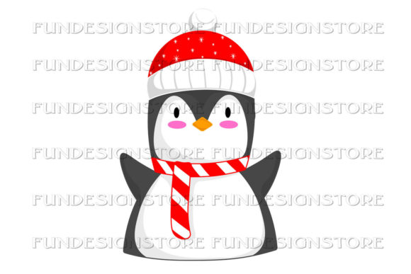 Pinguine Snow Christmas Sublimation PNG Illustrations