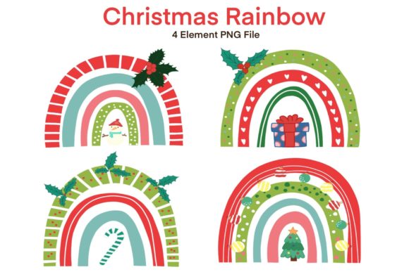 Rainbow Christmas Sublimation Clipart: A Designer's Review