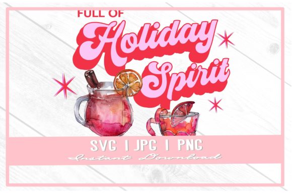 Retro Holiday Spirit: Christmas Cocktail Illustrations