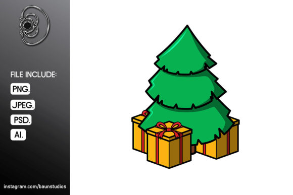 Review: Christmas Tree Cartoon Illustration for Holiday Stitching