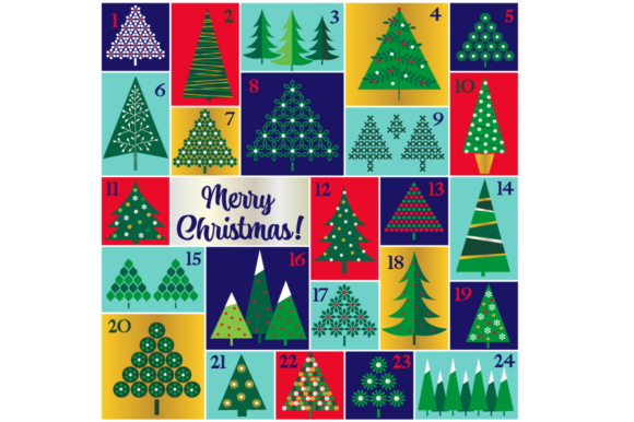 Review: Christmas Trees Advent Calendar Illustrations