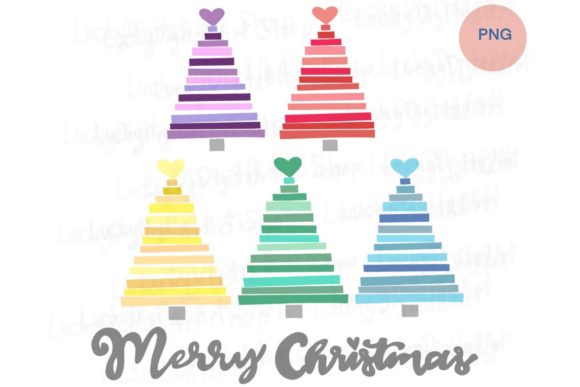 Review: Colorful Christmas Tree Sublimation Png Illustrations