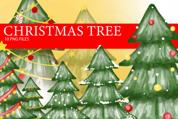 Reviewing Christmas Tree Watercolor Clip Art for Stitching