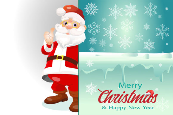 Santa Claus Christmas Greeting Card: Festive Illustrations