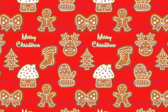 Seamless Christmas Cookies Pattern: Festive Illustrations