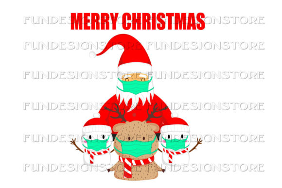 Social Distance Santa: Festive Illustrations for Crafts
